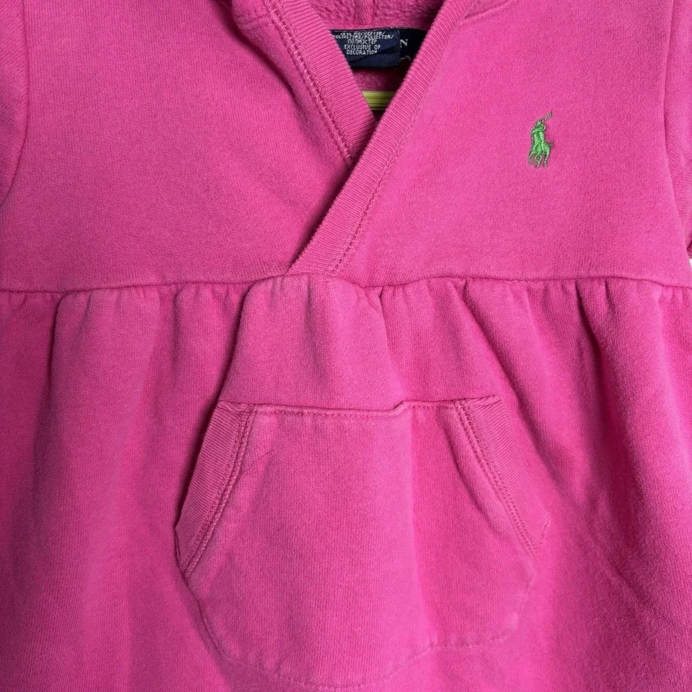 Vintage Ralph‎ Lauren Girls Size 12 Months Pink Hooded Dress